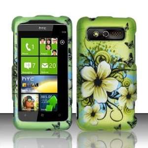 GREEN FLOWERS HTC TROPHY T8686 HARD CASE COVER + Mini Nano 