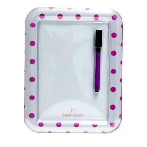  Locker Lookz Dry Erase Board White w/ Pink Dots Office 