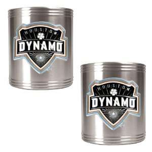 Houston Dynamo MLS 2pc Stainless Steel Can Holder Set   Primary Team 