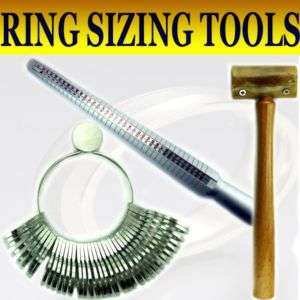 Ring Mandrel Steel Finger Sizers Jewelry Rawhide Hammer  