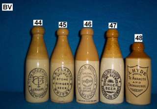 COLLECTION 48 POTTERY USA UK BEER BOTTLES STONEWARE  