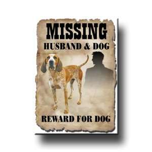  English Redtick Coonhound Husband Missing Reward Fridge 