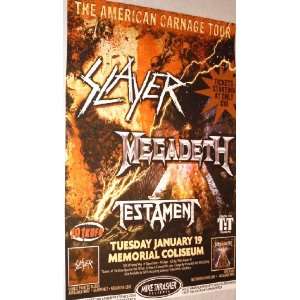  Slayer Megadeth Poster   Flyer for American Carnage 2010 