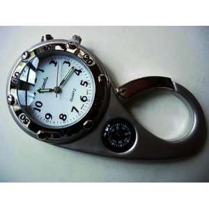  Clip on Watch Bag Pocket Watch W/compass & Back Light 