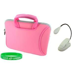   Case with Clip on Reading Lights   Pink  Players & Accessories