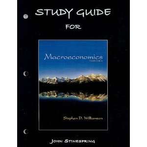   Guide for Macroeconomics [Paperback] Stephen D. Williamson Books