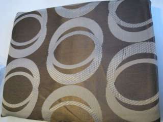 MARLOW GEOMETRIC CIRCLES BROWN FABRIC SHOWER CURTAIN NW  