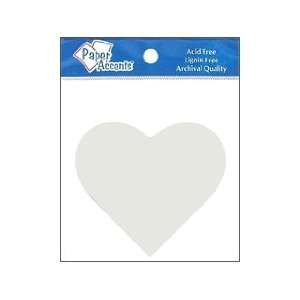  AD Paper Chipboard Shapes 8pc Heart White Arts, Crafts 