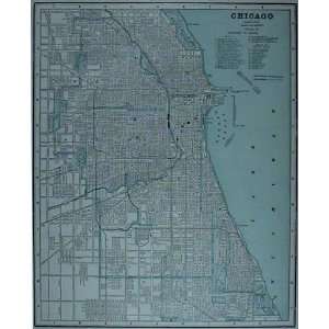  Cram 1890 Antique Map of Chicago