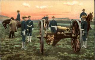 MILITARY Civil War Soldiers w Cannon c1910 Postcard  