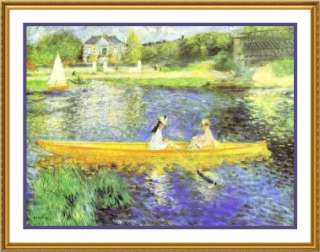 Impressionist Renoirs The Banks Siene France Counted Cross Stitch 