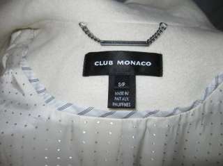 Club Monaco Winter White Wool Coat SP  