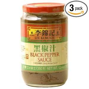 Lee Kum Kee Black Pepper Sauce, 12.4 Ounce Jars (Pack of 3)  
