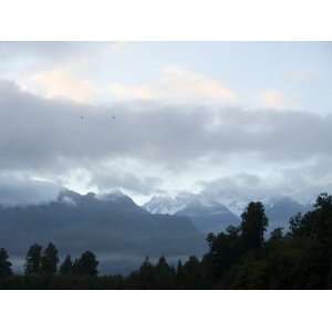 Mount Tasman and Mount Cook Seen from Lake Matheson in the 