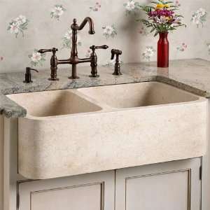   Bowl Farmhouse Sink   Polished White Thassos Marble