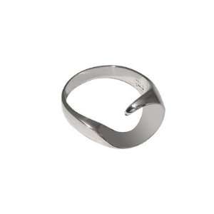   Sterling Silver Simple Wave Design Finger Ring   Ring5 Jewelry