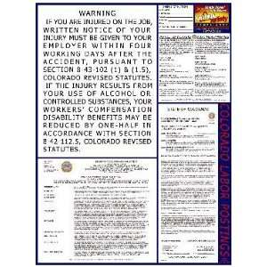 Colorado State Labor Law Poster Laminated  Industrial 