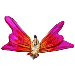    Butterfly Blown Glass Collectible Art Figurine 