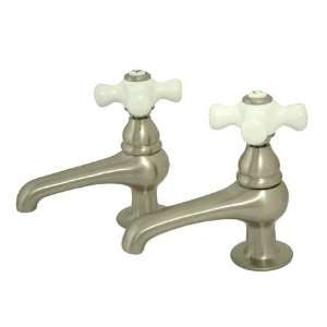   of Design ES3208PX Chicago Twin Handle Basin Faucet Set, Satin Nickel