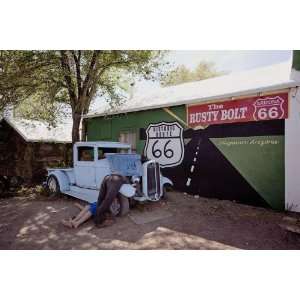     Fixing up an old car Seligman Arizona 24 X 17 