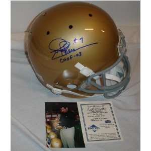  Joe Theismann Autographed Helmet   Notre Dame Full Size 