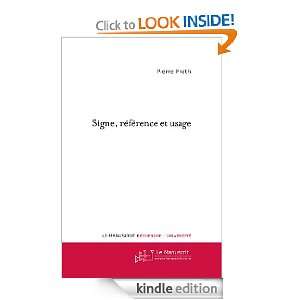 Signe, référence et usage (Recherche Université) (French Edition)