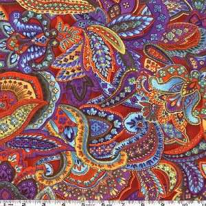   Wide Duquessa Paisley Bazaar Fabric By The Yard Arts, Crafts & Sewing