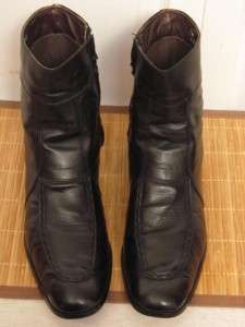 VINTAGE DEXTER MADE IN USA BLACK LEATHER ANKLE BOOTS MENS 13  