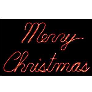  Holiday Lights Merry Christmas Script Sign (RL LED) Patio 