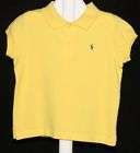 NWT NEW 6 6X Girls RALPH LAUREN Yellow polo shirt top