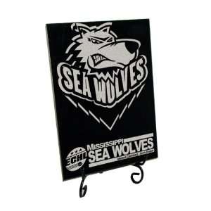  Mississippi Sea Wolves Logo Solid Marble Plaque Sports 