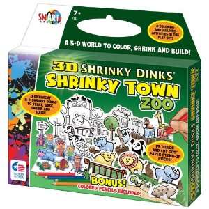  3D Shrinky Dinks Shrinky Town Zoo Toys & Games