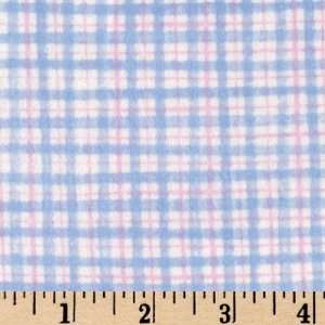   Flannel Plaid Baby BluePink Fabric By The Yard Arts, Crafts & Sewing