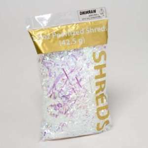  New   White Pearlized Shreds 1.5 Oz. Bag Case Pack 48 by 