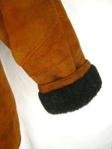   Quality Shearling Sheepskin Leather Fur Coat Jacket M Medium  