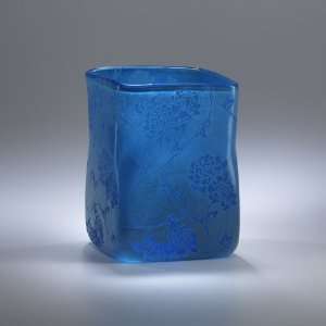   Design 02391 Cyan Blue 9.75 Large Chinese Flower Vase