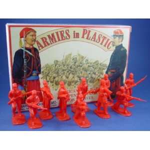   Plastic 54mm Civil War Union Zouaves 20 Figures in Red Toys & Games