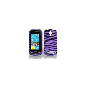 Lg Quantum C900 Purple/Black Zebra Cell Phone Snap on Cover Faceplate 