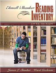 Ekwall Shanker Reading Inventory by James L. Shanker, James Shanker 