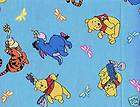 Quilt Quilting Fabric Disney Winnie Pooh Dragonfly Blue Tigger Eeyore 