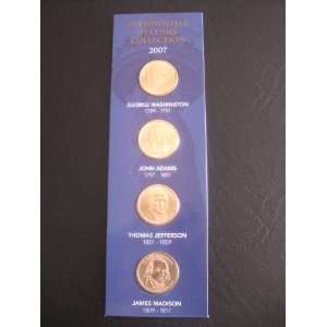  2007 All 4 Presidential Golden Uncirculated Dollar Coin 