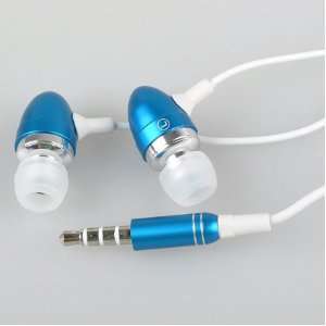   InEar Earphones Headset Handsfree For iPhone 3G 4G Blue Electronics