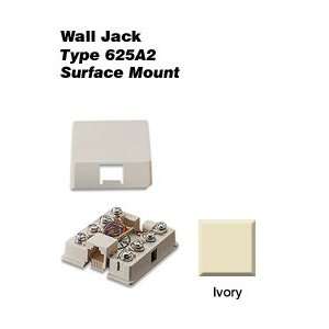   Type 625A2 Telephone Surface Wall Jack   Ivory