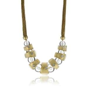   Cole New York Modern Metallic Gold Resin Chain Frontal Necklace