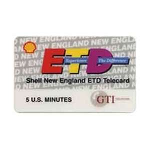   New England ETD Telecard (& Shell Oil Logo) USED 