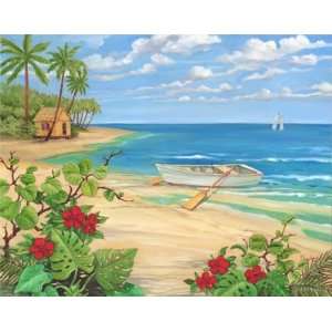  Plantation Key Rowboat Wall Mural