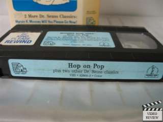Hop on Pop VHS Dr. Seuss, Beginner Book Video  