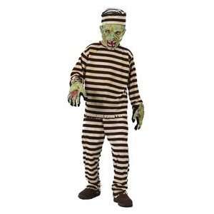  Convict Zoombie Dress Up Costume Halloween Party Sz Small 