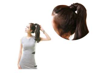 Wavy Rolling PrettyGirl Tie On Hair Piece 20 long Ponytail rebonded 