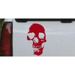Skull Shadow Skulls Car Window Wall Laptop Decal Sticker    Red 20in X 